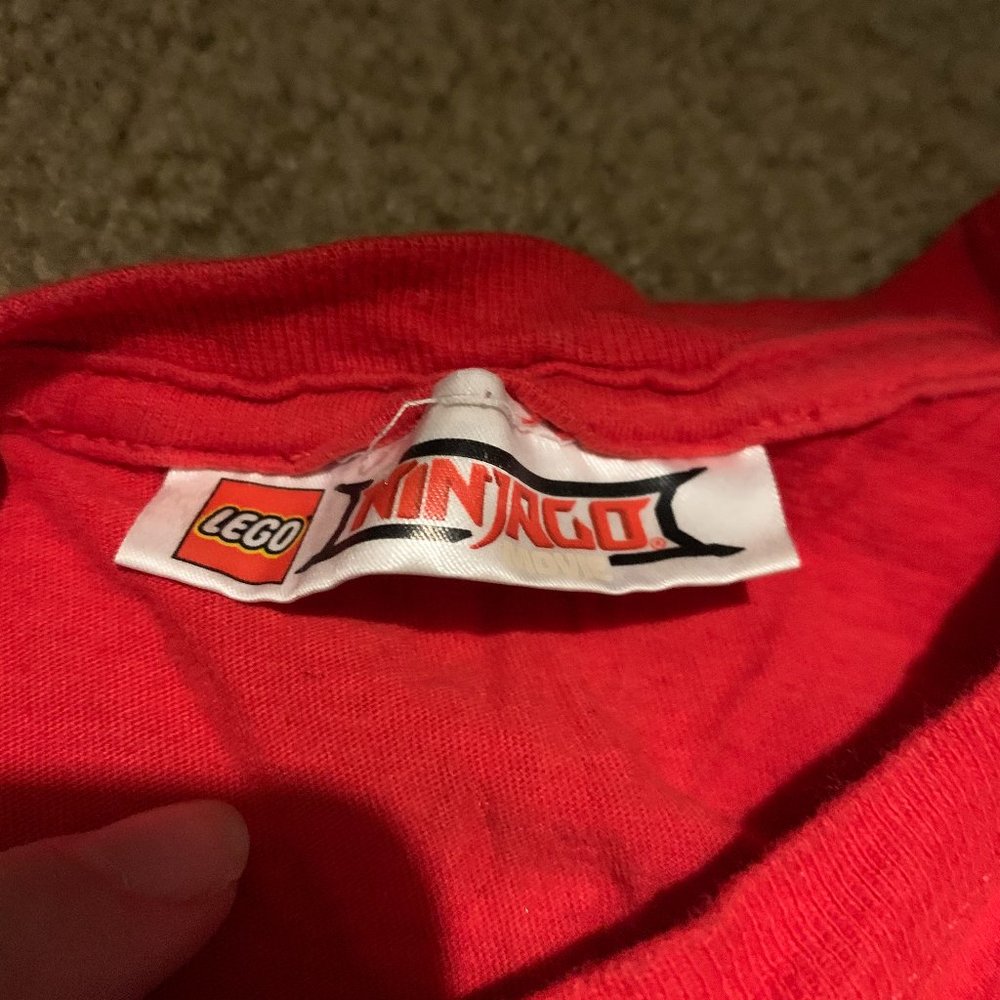 Red Lego NinjaGo Ninja Moves Are Our Thing Kids Long Sleeve Shirt Size Medium - Picture 2 of 6